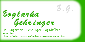boglarka gehringer business card